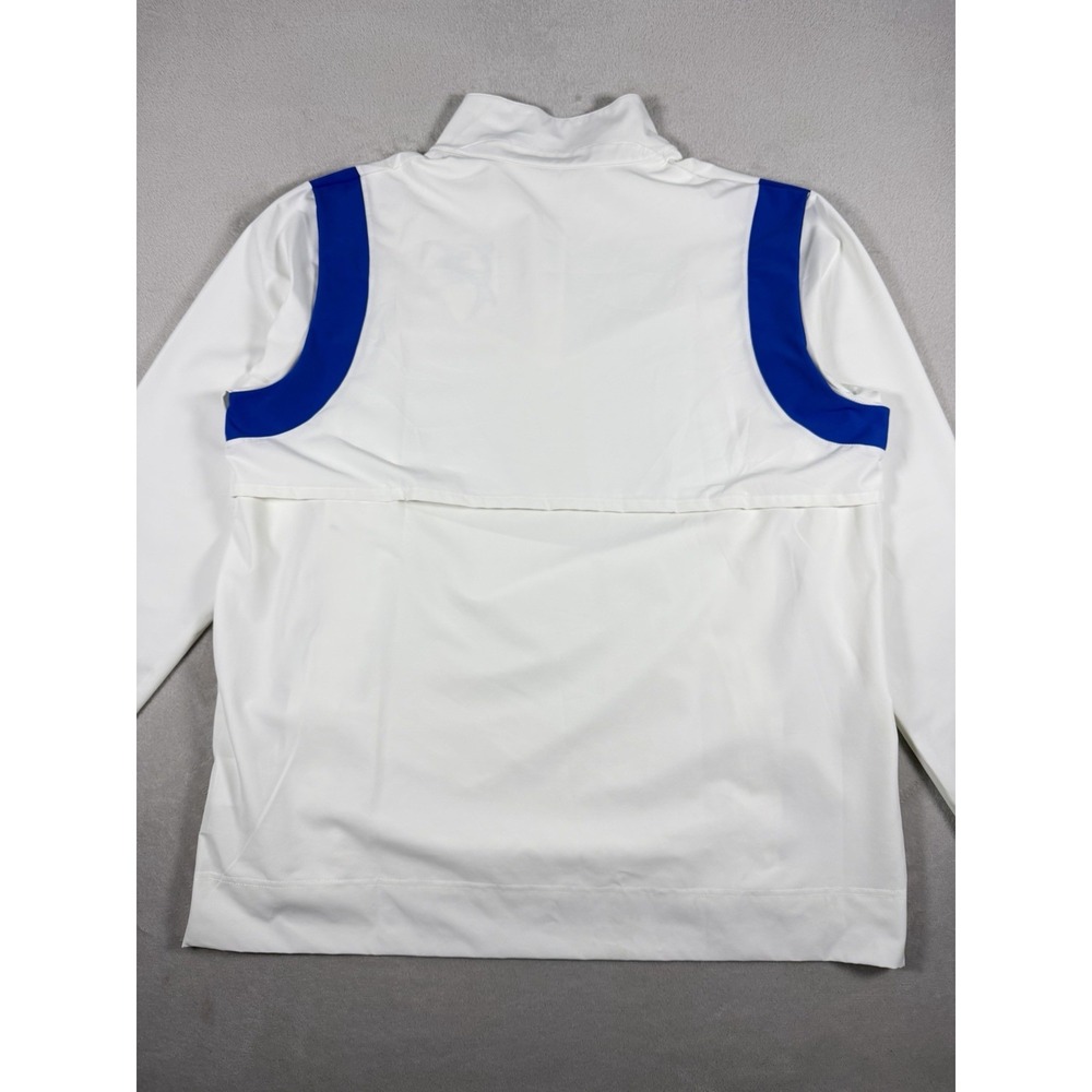 Nike Team Quarter-Zip Pullover Jacket White Blue Mens XL Dri-FIT - Picture 13 of 16
